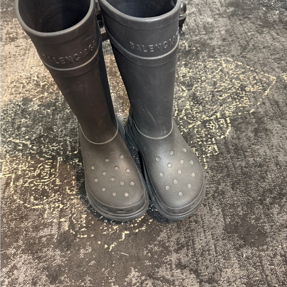 Balenciaga Black croc Boots